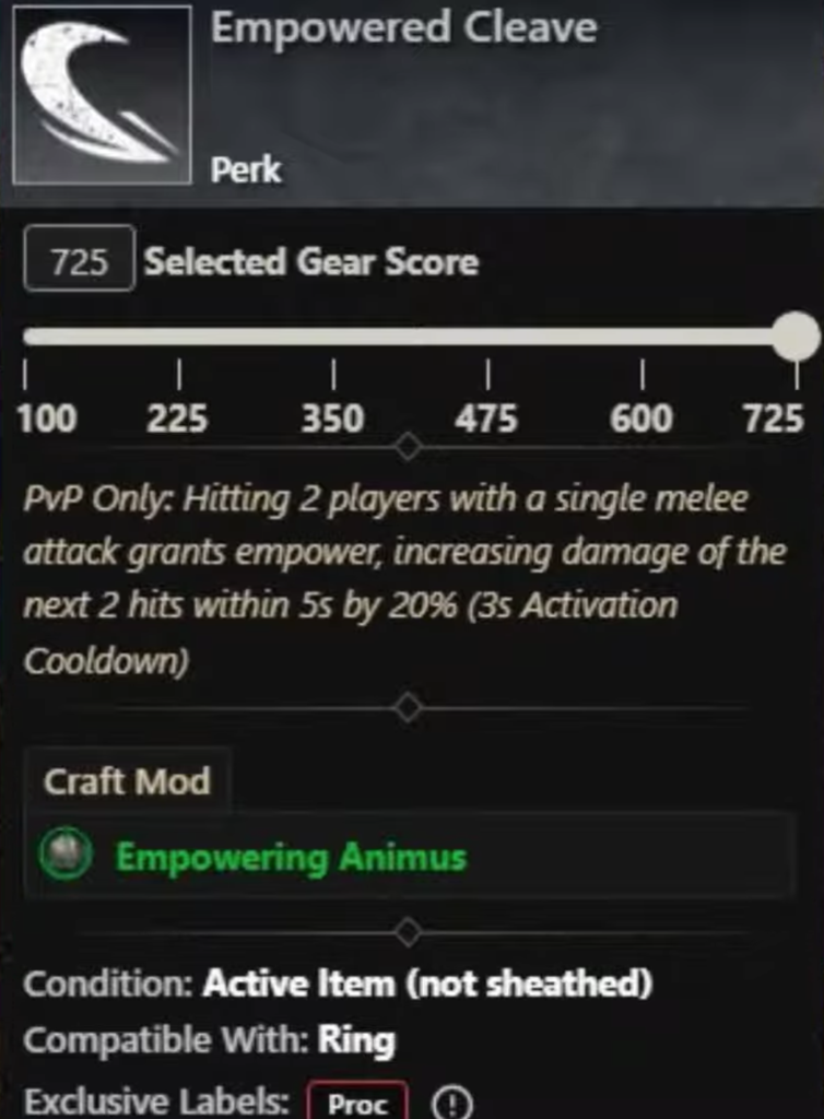 Empowered Cleave Perk