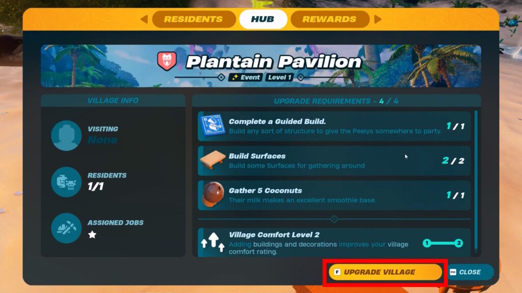 Upgraded Plantain Pavilion