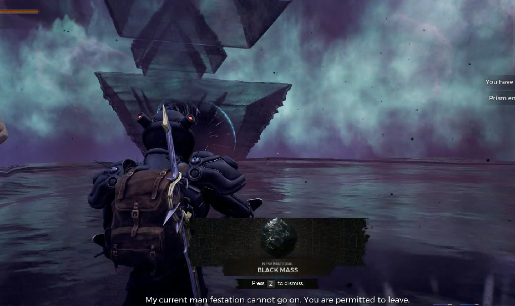 Acquiring Black Mass material to craft Dark Matter Gauntlets in Remnant 2 The Dark Horizon