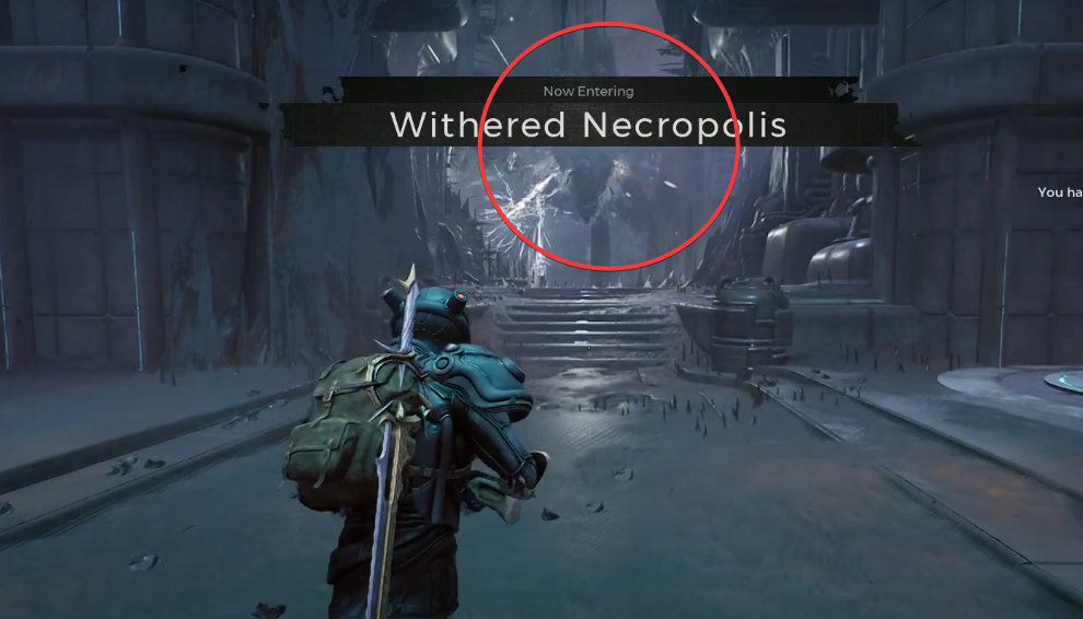 Destroying the 2nd Crystal to craft Dark Matter Gauntlets in Remnant 2 The Dark Horizon