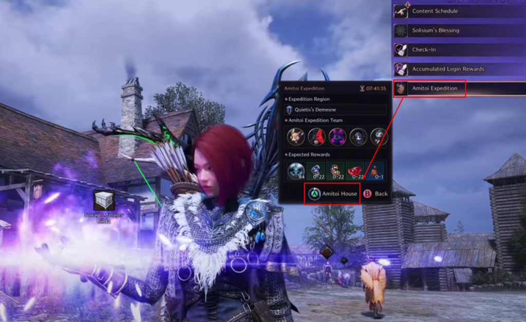 Throne & Liberty alternative menu for amitoi house tp