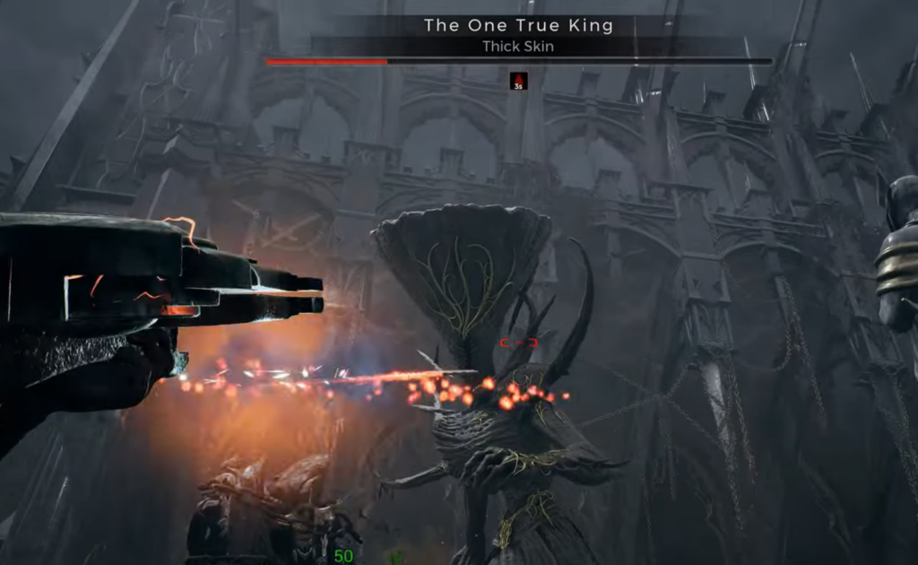 Remnant 2 player fighting the one true king