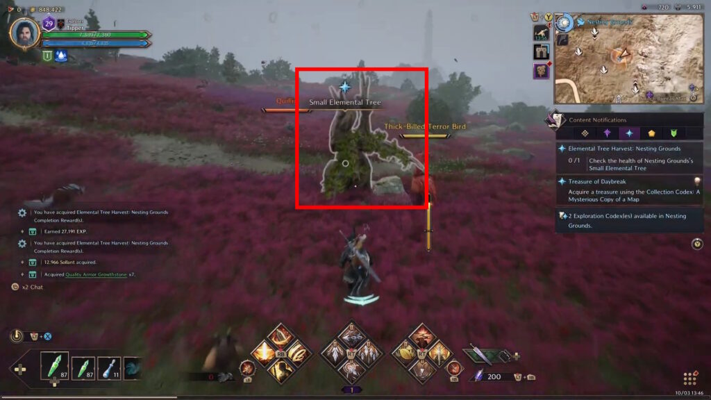 Small Elemental Tree 2 | Throne & Liberty: Elemental Tree Harvest Nesting Grounds Exploration Codex Guide