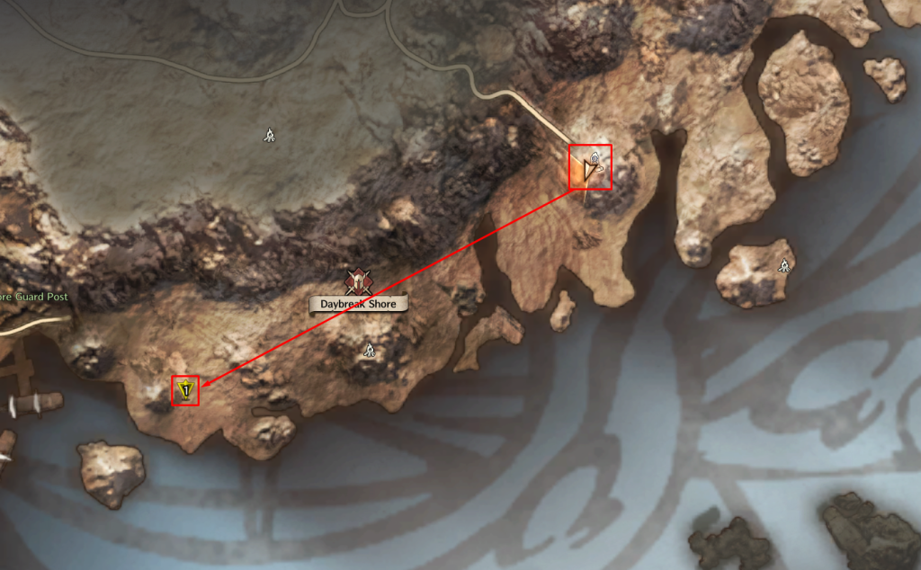 Throne & Liberty map with directions