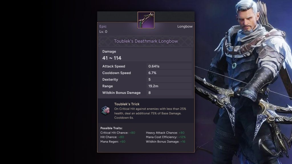 Toublek's Deathmark Longbow