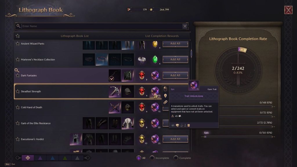 Lithograph Book | Throne & Liberty: How to Get Trait Unlockstone & Trait Extraction Stone Guide