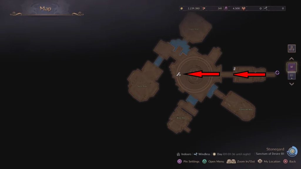 Route to stairs