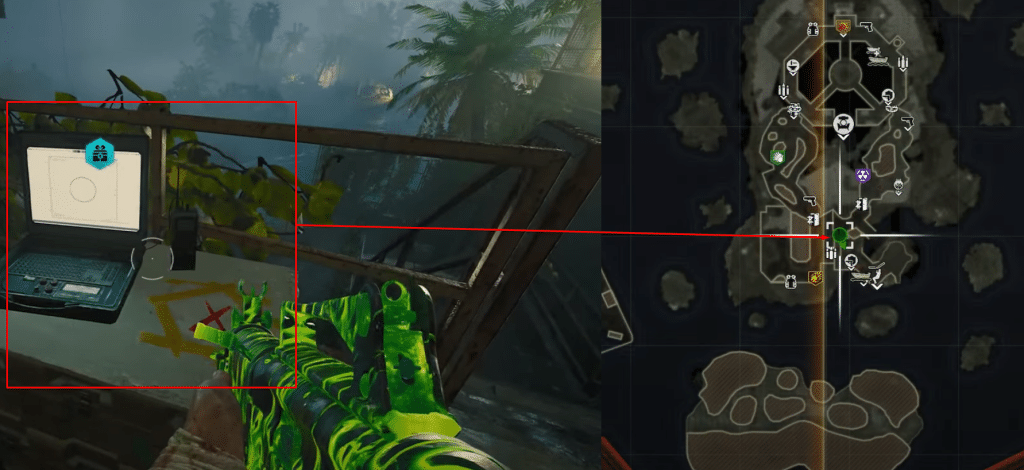 COD Black Ops 6 Zombies laptop location for X value