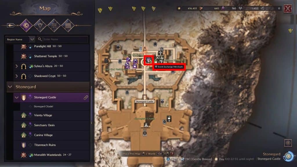Dimension Pumpking Exchange NPC on the map | Throne & Liberty: Where to Find Halloween Vendor Event Merchant & How to Use Halloween Currency