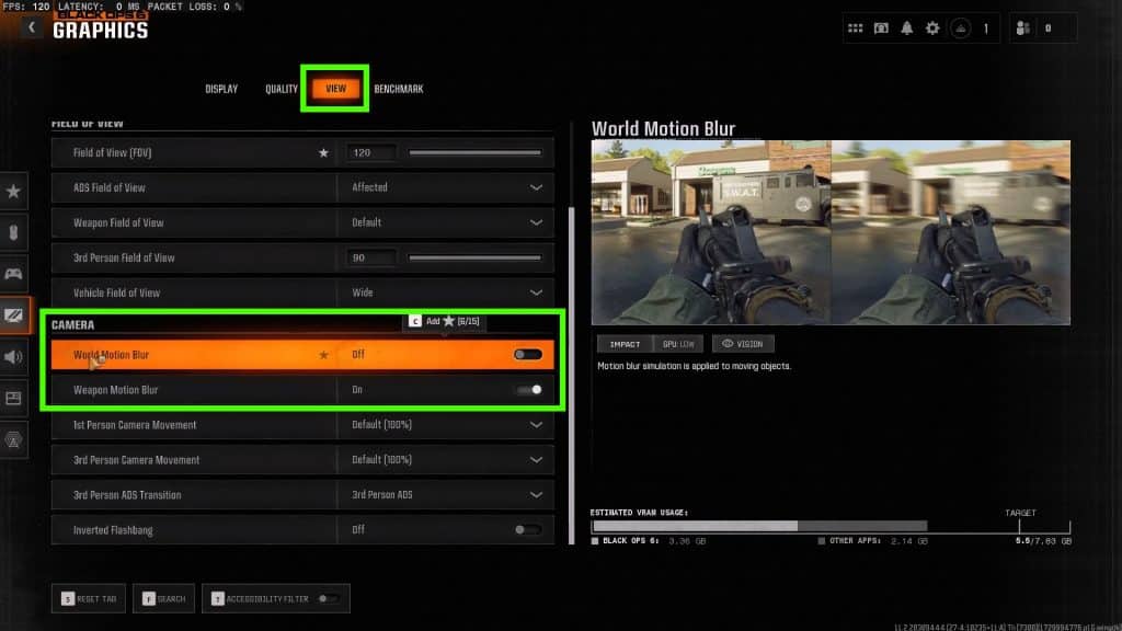 PC settings COD Black ops 6
