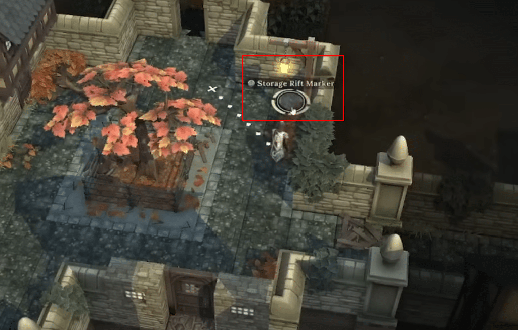 Brighter Shores storage rift marker, highlighted