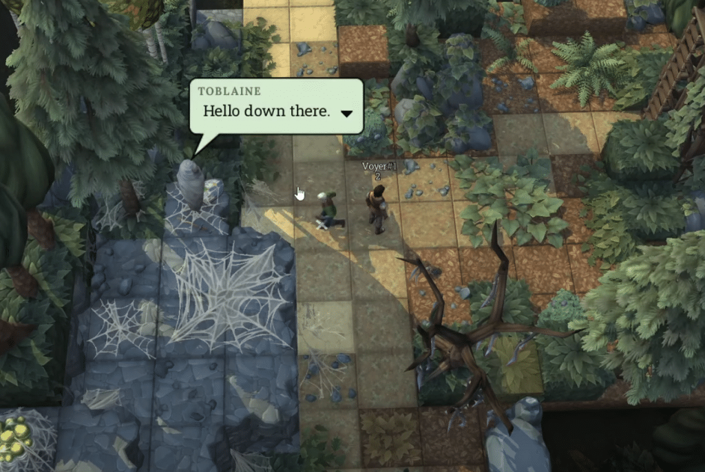 Brighter Shores player starting the spider's nest