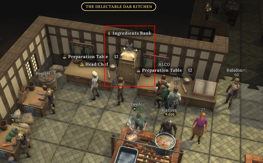 Brighter Shores ingredients bank highlighted