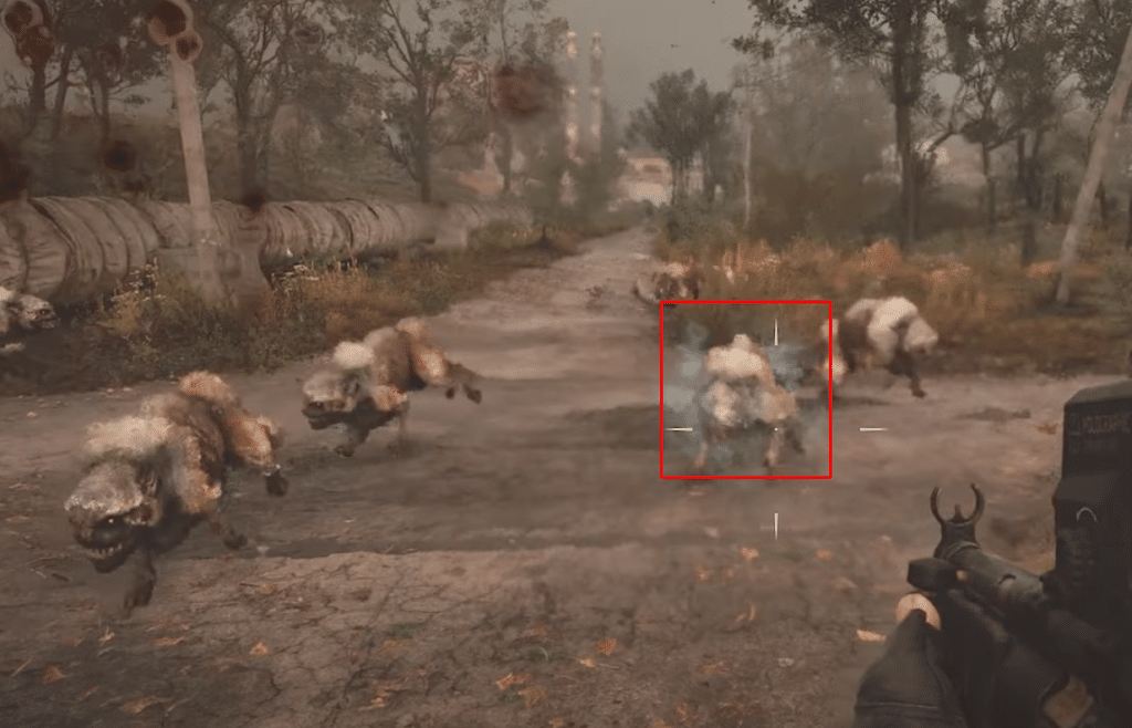 STALKER 2 real psy dog highlighted
