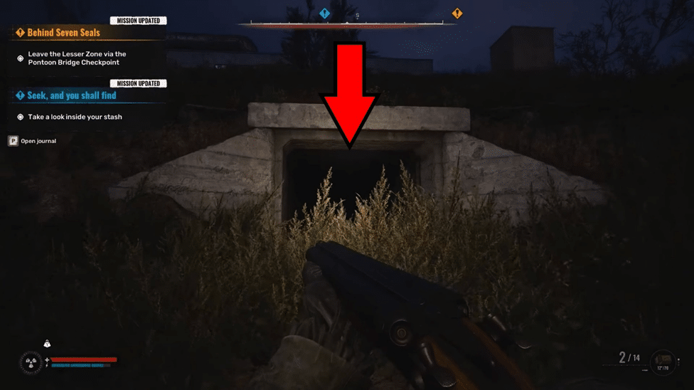 Tunnel entrance in Stalker 2