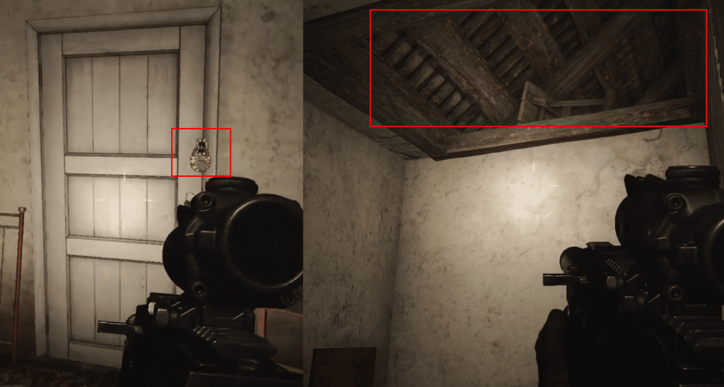 STALKER 2 lock on the door and the open attic