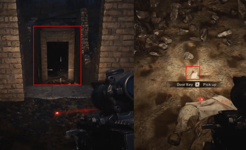 STALKER 2 tunnel entrance and door key
