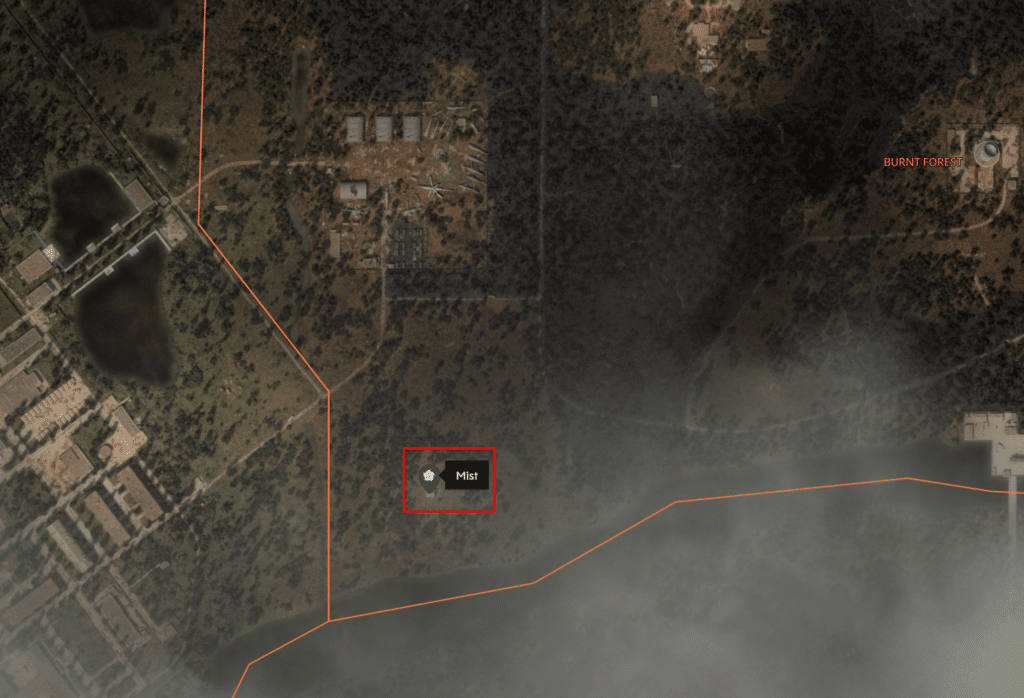 STALKER 2 mist location on the map