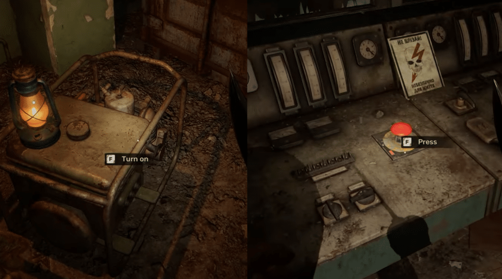 STALKER 2 generator and red button