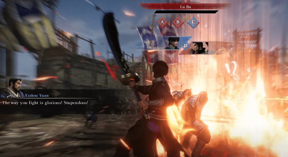 Dynasty Warriors origins player fighting lu bu