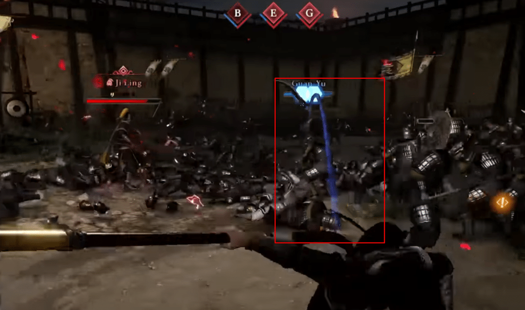 Dynasty Warriors origins blue link highlighted between player and companion