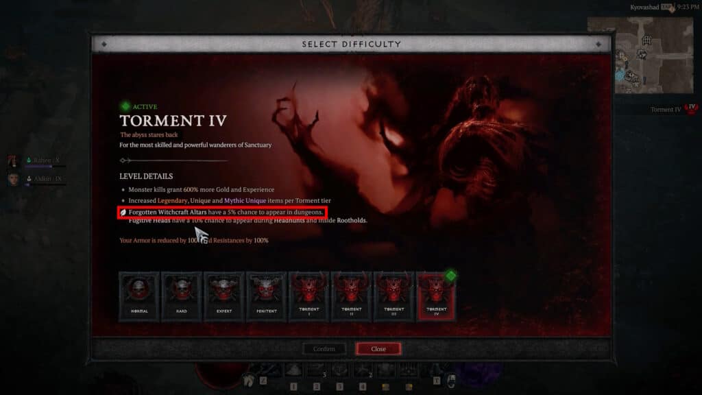 Torment IV Spawn Chance