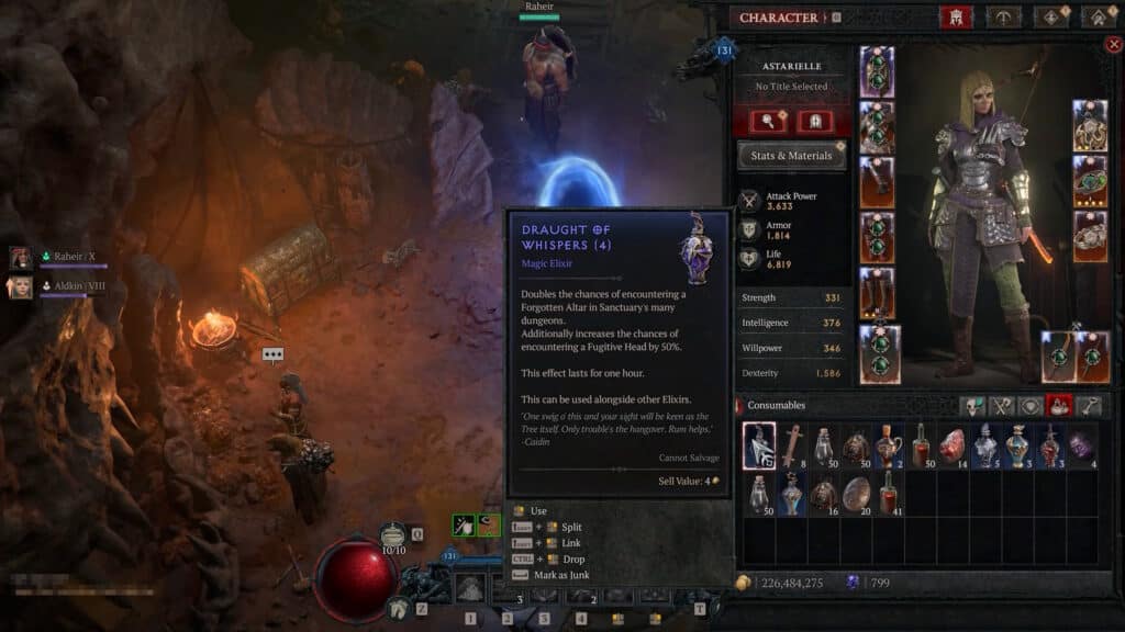 Draught of Whispers | Diablo 4: How to Farm Forgotten Altars & Unlock Piranhado in Season 7