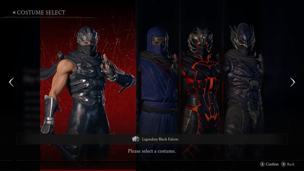 Legendary Black Falcon | Ninja Gaiden 2 Black: How To Get All Costumes | All Characters Outfits
