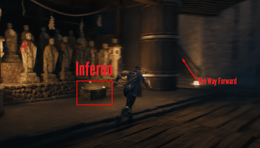 Ninja Gaiden 2 Black location of tghe art of inferno chest