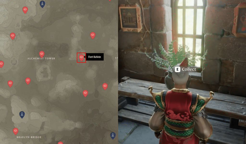 Enshrouded map and first pot location