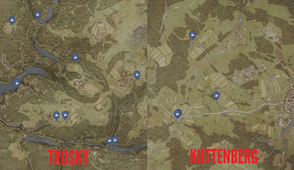 KCD2 map of laundry spots
