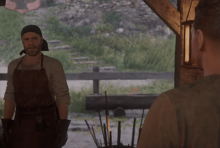 KCD2 Henry talking to blacksmith