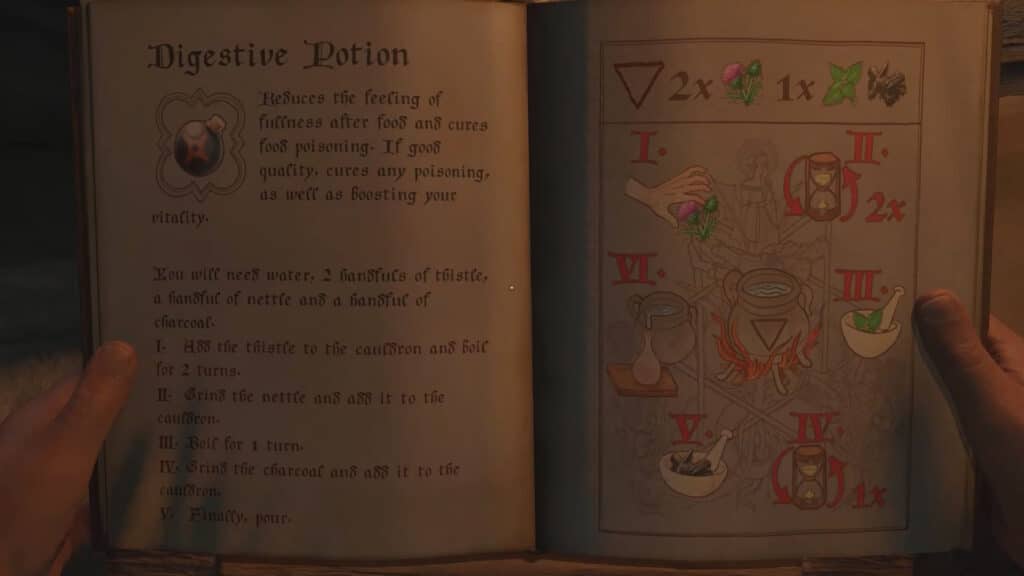 Digestive Potion Recipe | Kingdom Come Deliverance 2: How to Find Stomach Potion for the Chamberlain - For Whom the Bell Tolls