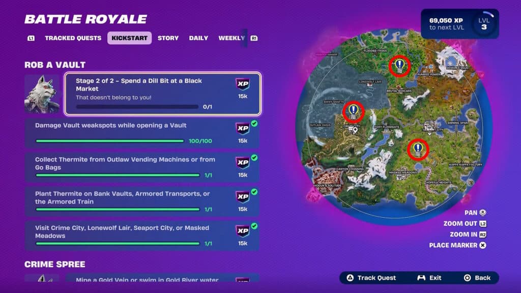 Black Markets | Fortnite: Collect a Dill Bit & Spend a Dill Bit at a Black Market Location