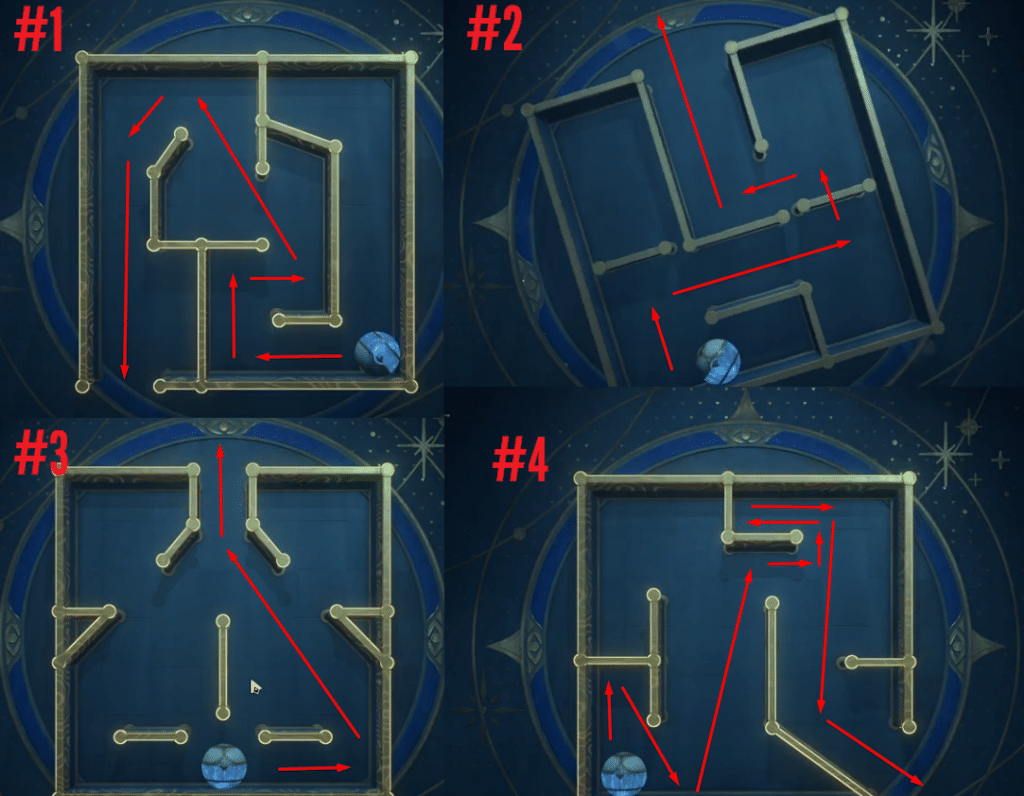 Honkai Star Rail janus maze puzzle solutions #1-4