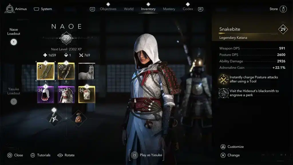 Snakebite | Assassin's Creed Shadows: Best Weapons for Naoe
