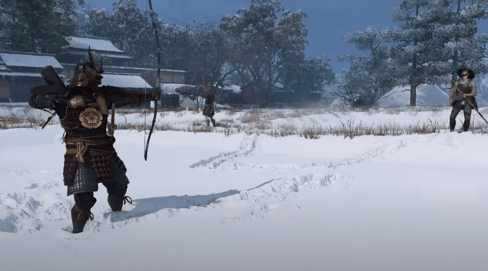 ACS yasuke attacking an enemy with bow