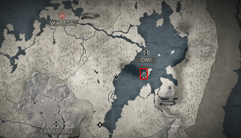 ACS map with exact location of quest ship