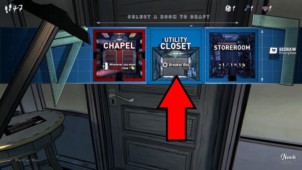 Utility Closet | Blue Prince: All 4 Blue Flame Locations and How To Access The Precipice
