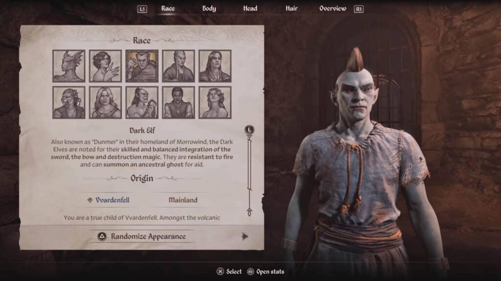 Dark Elf | Oblivion Remastered: Character Creation Guide 