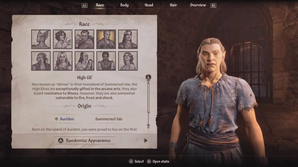High Elf | Oblivion Remastered: Character Creation Guide 
