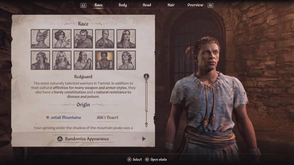 Redguard | Oblivion Remastered: Character Creation Guide 