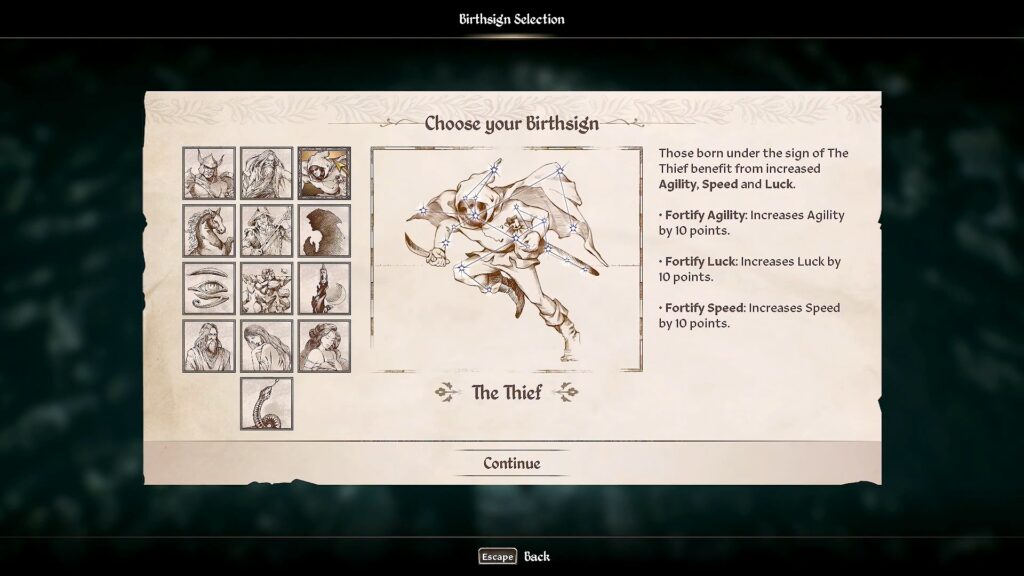 Birthsigns | Oblivion Remastered: Character Creation Guide 
