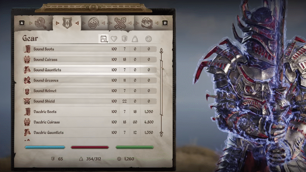 tes 4 oblivion remastered player with full bound set