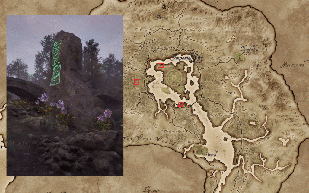 tes 4 oblivion remastered rune stone example and locations