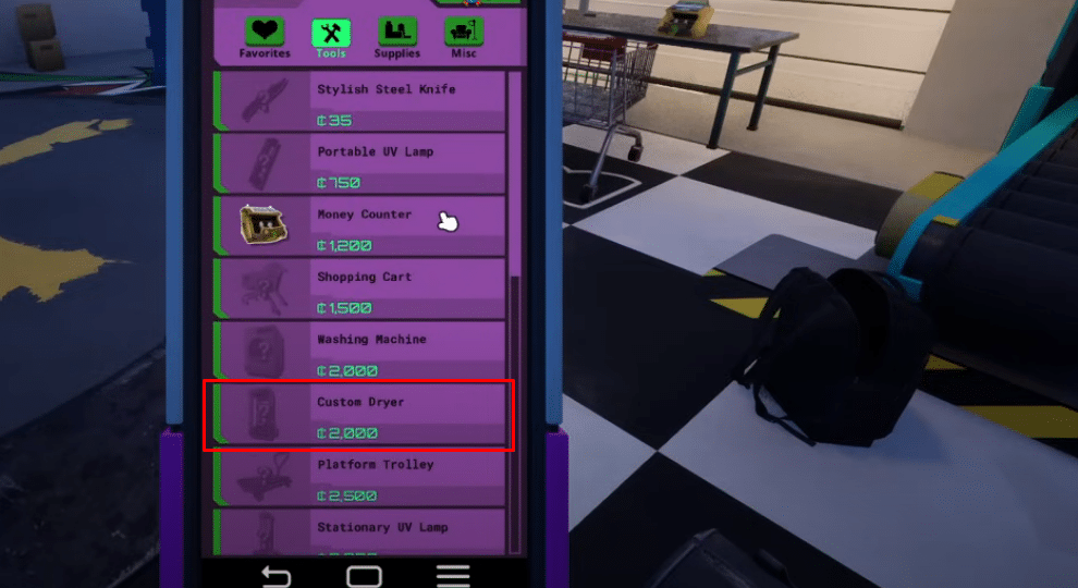 Cash cleaner simulator custom dryer in market