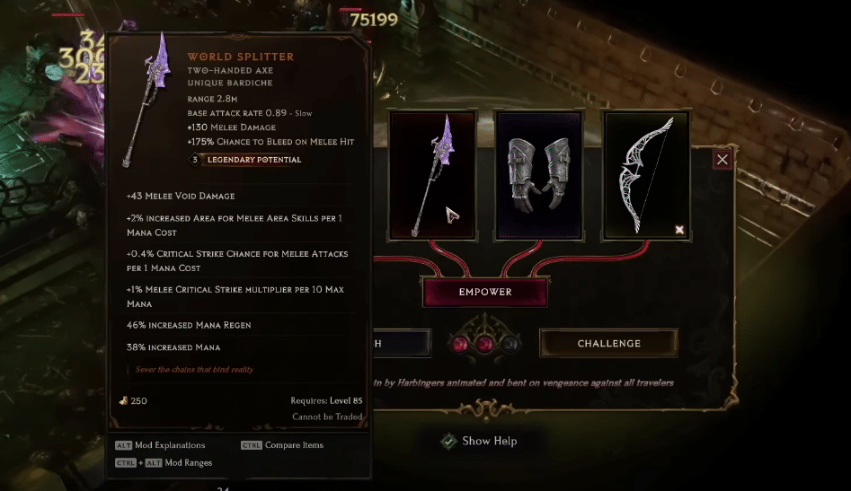 last epoch player getting world splitter 3lp