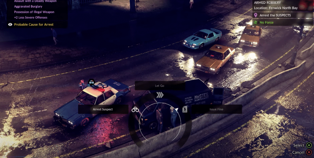 the precinct arresting a person