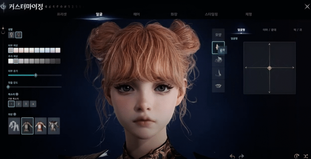 aion 2 face edit screen