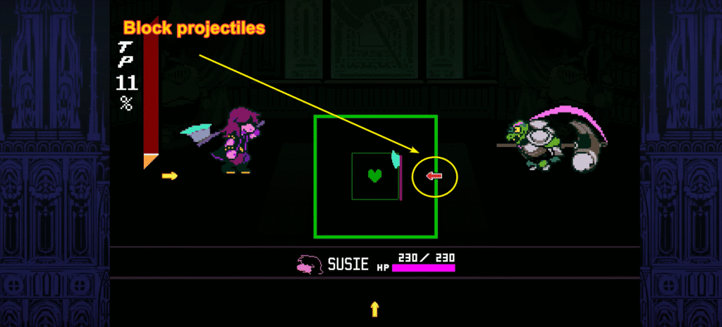 Projectiles fired